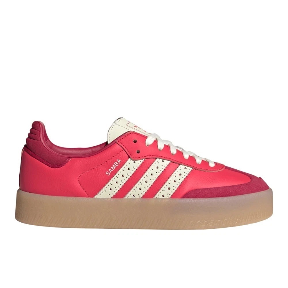 adidas Sambae Womens Size 6 Red Sneakers Casual Shoes JH7287‎ NEW